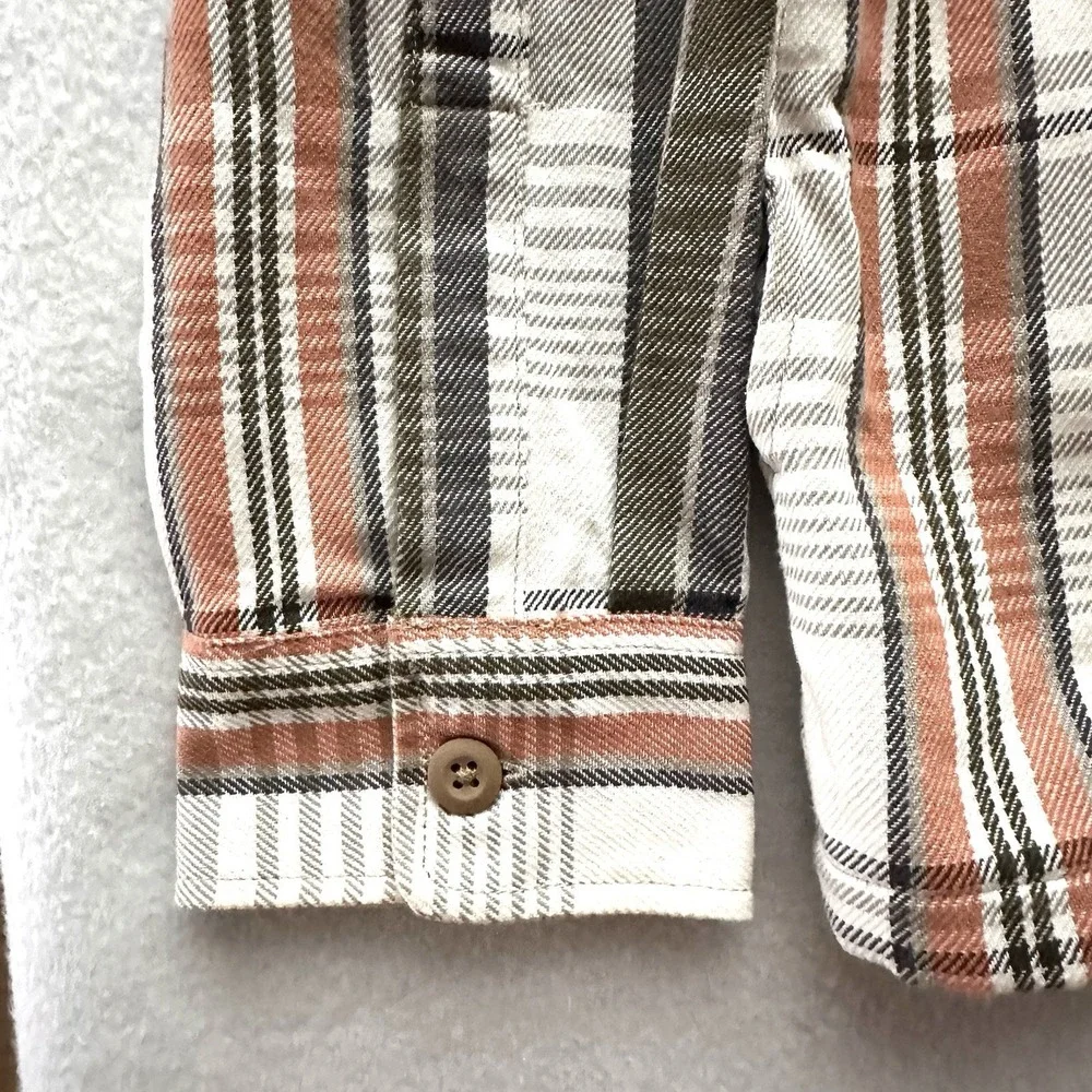 Much More Men's Large L Plaid Barn Chore Jacket Coat Zip‎ Pockets Mister Lady